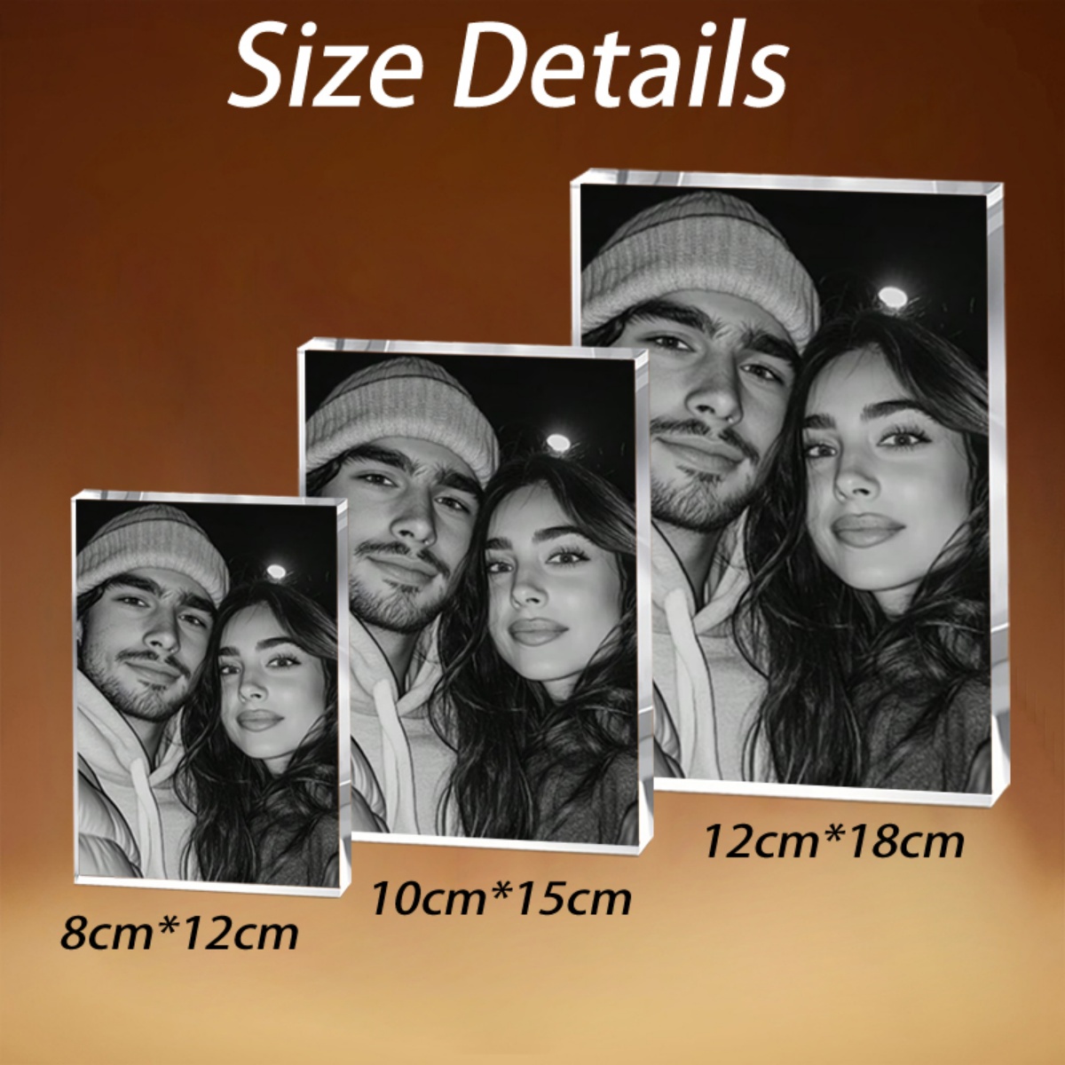Photo Acrylic Block - Ornement de bureau en acrylique personnalisable