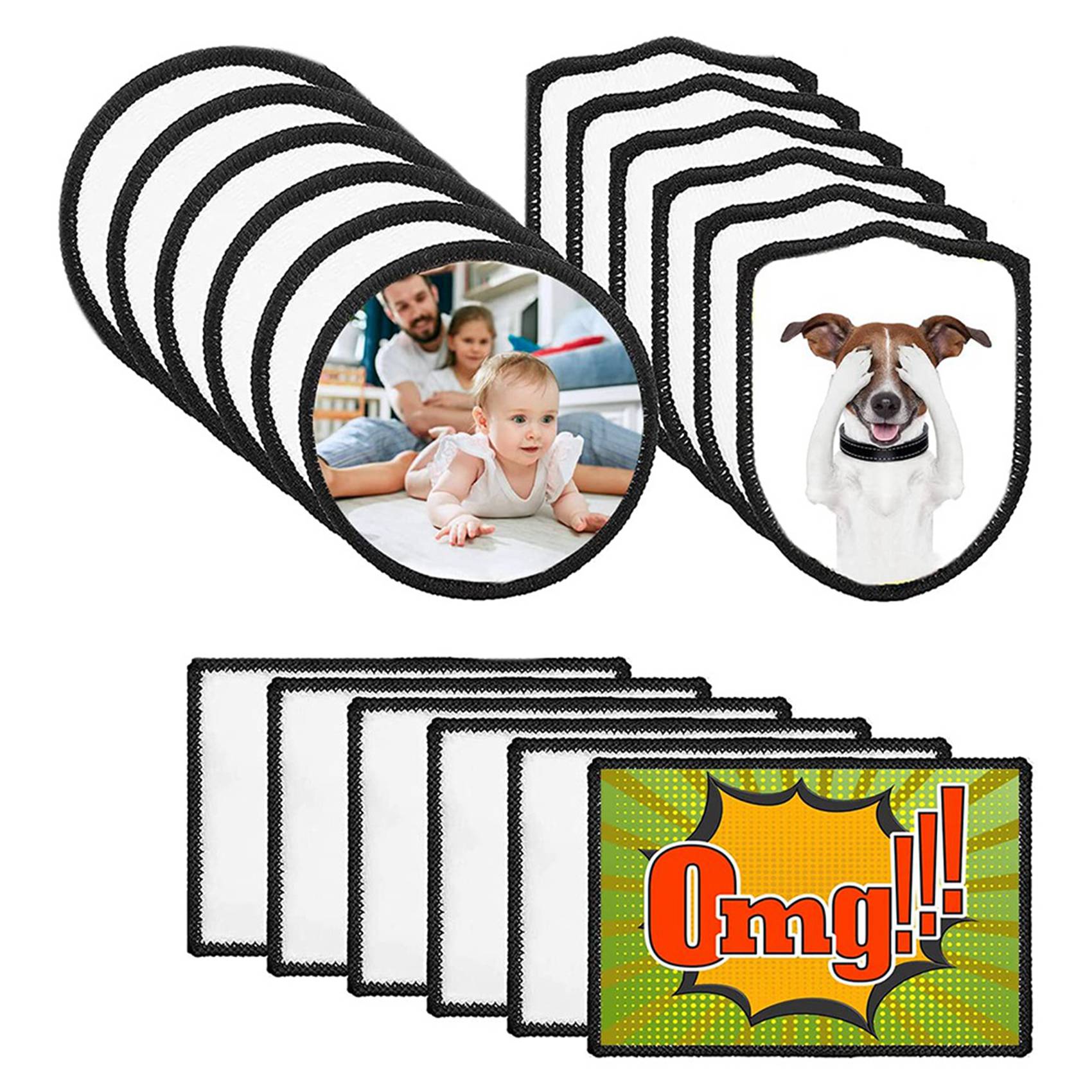Hat Sublimation Blank - Patchs de sublimation vierges en tissu,