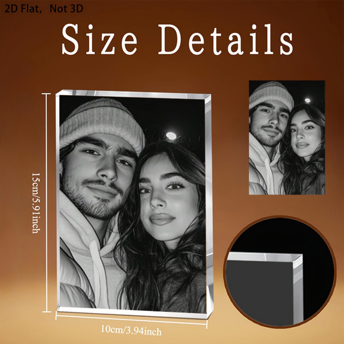 Ornement de bureau en acryliqu - Photo Acrylic Block avis et prix