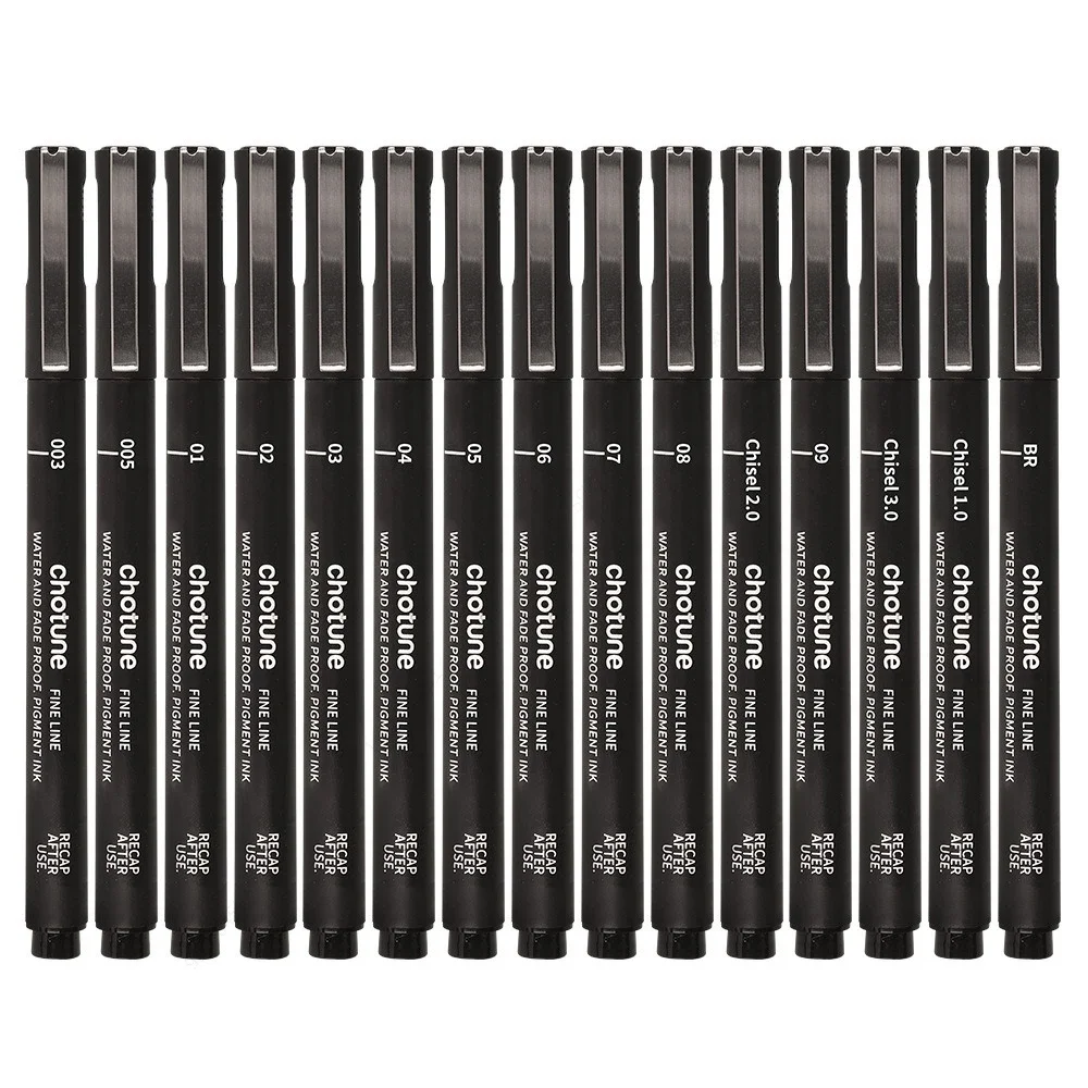 Micro stylos noirs, 15 tailles - Copic Marker Sketch avis et prix